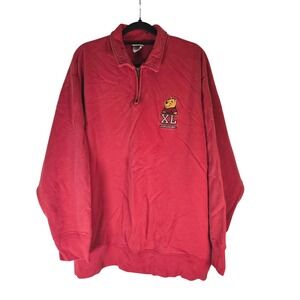 Disney Store Winnie the Pooh XL Extra Loveable Red XXL 1/4 Zip Pullover